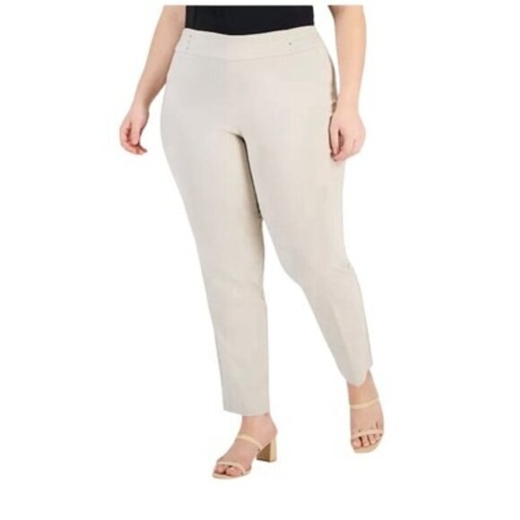 Jm Collection Stonewall Tummy Control Slim Leg Pants Plus Size 20WP Petite NWT - Picture 1 of 6